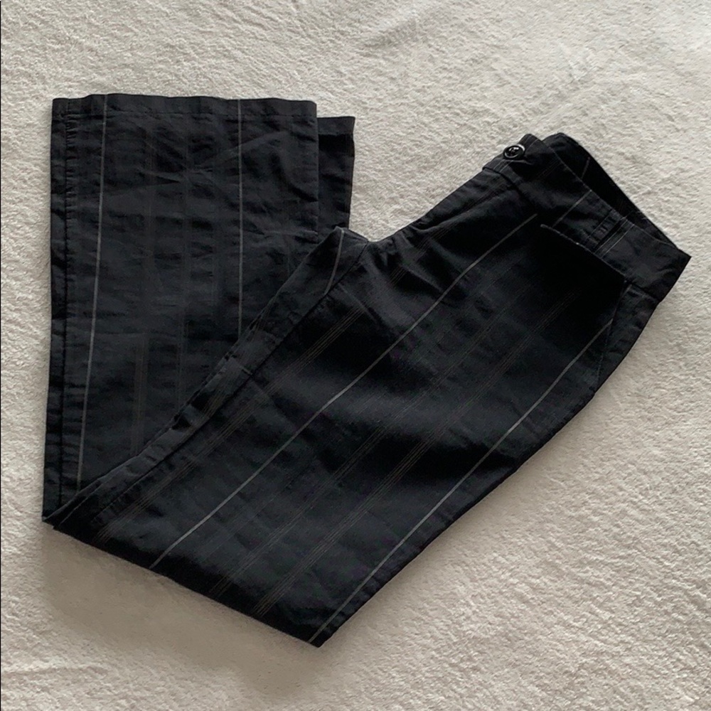 Black Pinstriped Dress Pants